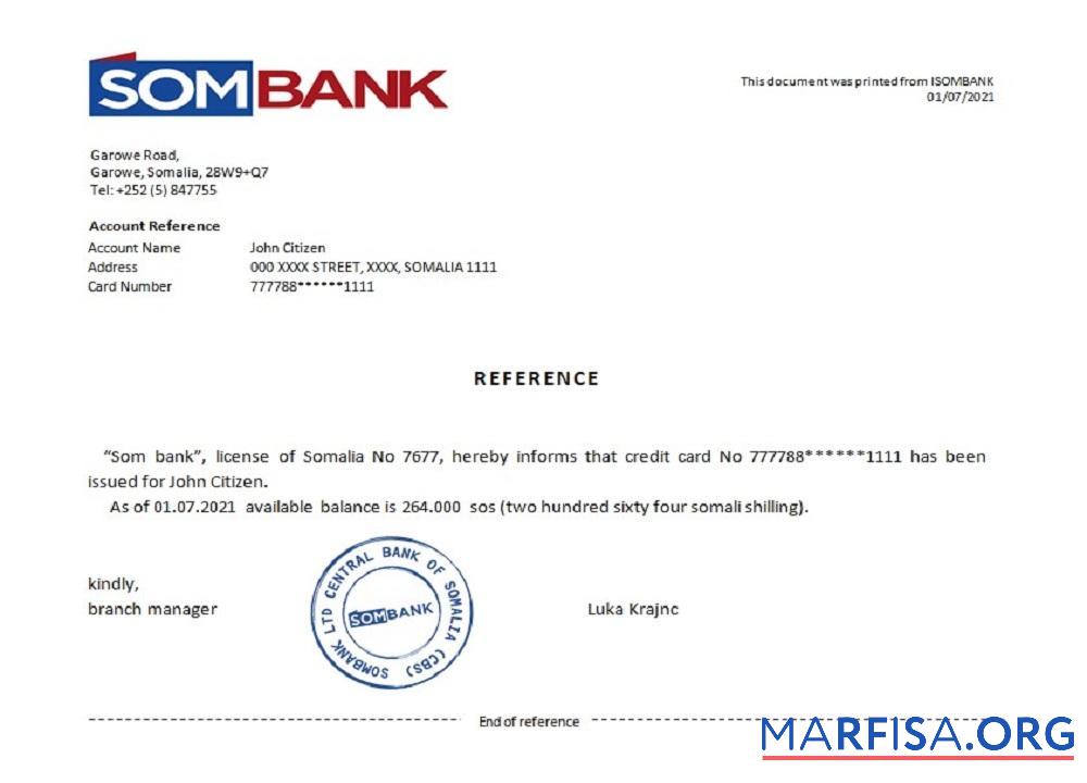 Blank Somalia Somban reference template